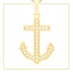 Anchor Cross Pendant Charm For Women