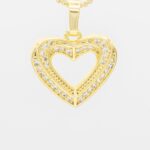Cubic Zirconia Heart charm