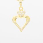 Cubic Zirconia Heart charm
