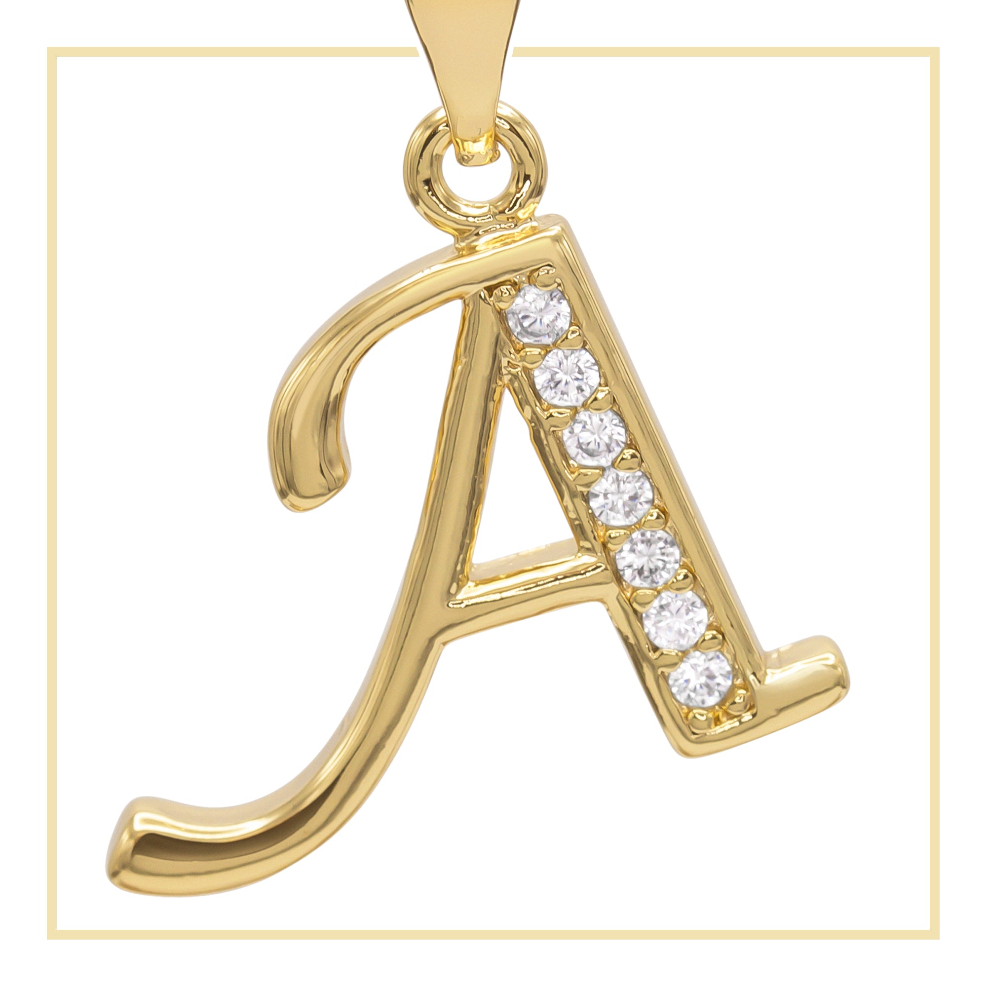 A Letter Initial 14K Gold Filled Letter Pendant