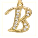 B Letter Initial 14K Gold Filled Letter Pendant