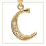 C Letter Initial 14K Gold Filled Letter Pendant