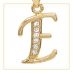 E Letter Initial 14K Gold Filled Letter Pendant