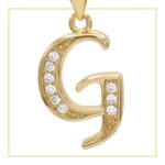 G Letter Initial 14K Gold Filled Letter Pendant