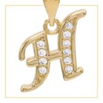 H Letter Initial 14K Gold Filled Letter Pendant