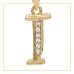 I Letter Initial 14K Gold Filled Letter Pendant
