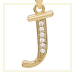 J Letter Initial 14K Gold Filled Letter Pendant