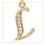 K Letter Initial 14K Gold Filled Letter Pendant