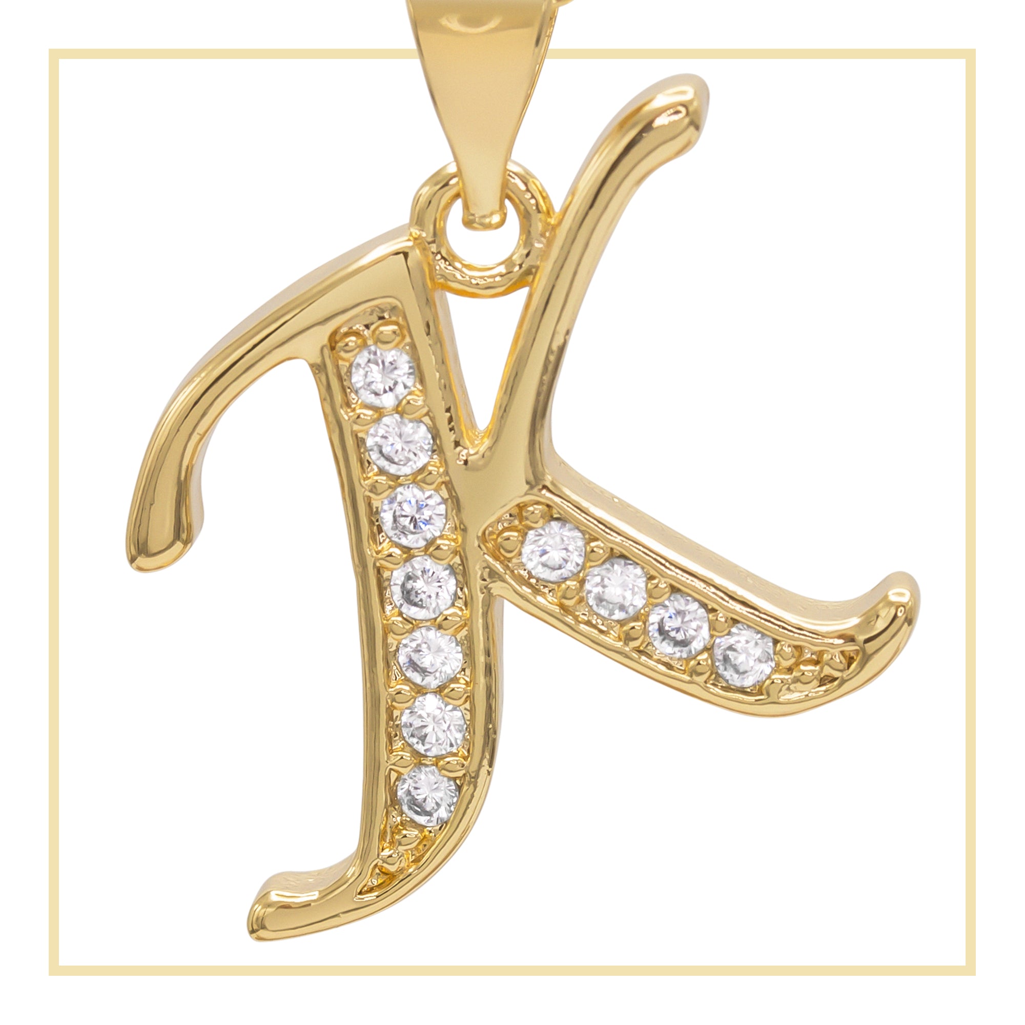 L Letter Initial 14K Gold Filled Letter Pendant