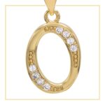O Letter Initial 14K Gold Filled Letter Pendant