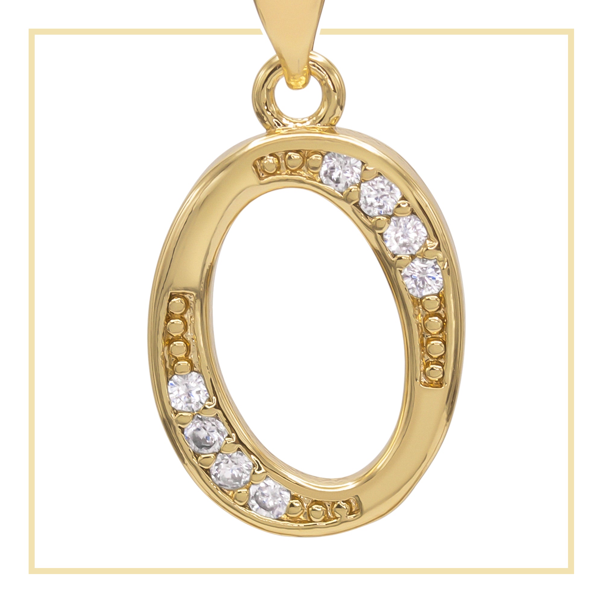 O Letter Initial 14K Gold Filled Letter Pendant