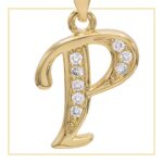 P Letter Initial 14K Gold Filled Letter Pendant