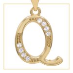 Q Letter Initial 14K Gold Filled Letter Pendant
