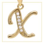 X Letter Initial 14K Gold Filled Letter Pendant