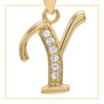 Y Letter Initial 14K Gold Filled Letter Pendant